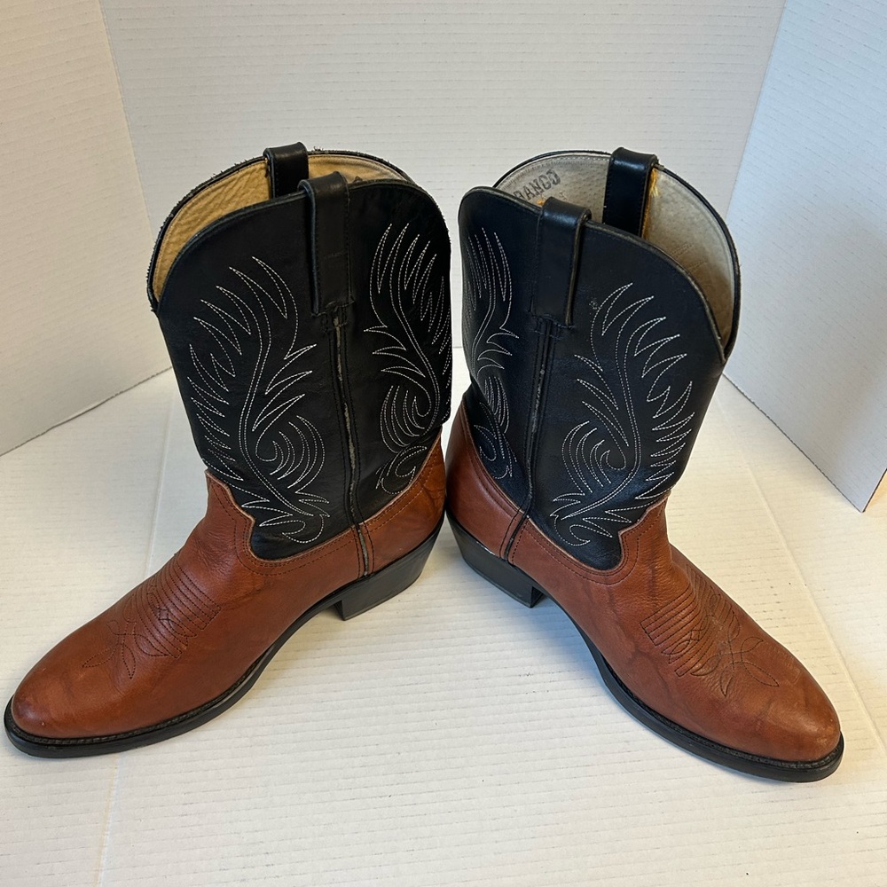 Durango Westward Dark Chestnut & Black Oil Resistant Onyx Western Boot Size 10